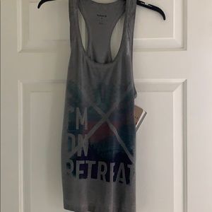 Reebok exercise tank “I’m On Retreat” NWT Size L